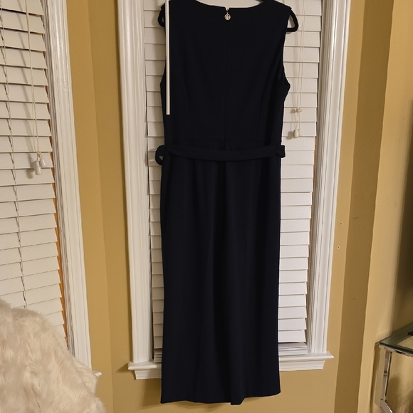 Tommy Hilfiger Navy Blue Sleeveless Sheath Jumpsuit Work - Picture 6 of 12